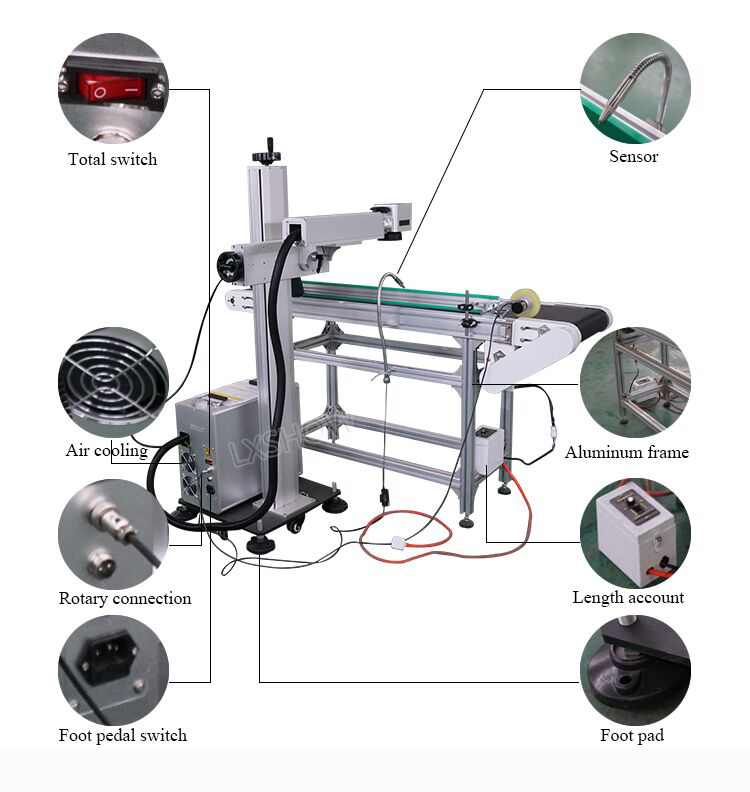 flying fiber laser marking machine