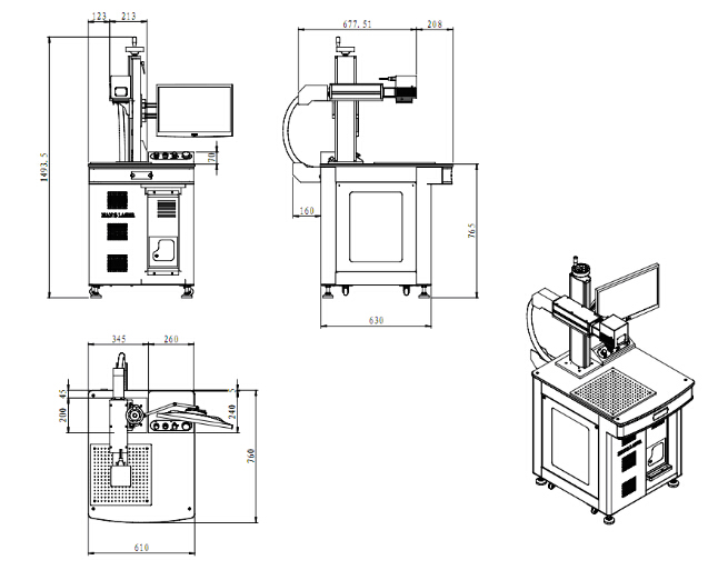The main components of the lazer marking machines/desktop fiber laser marking machine？