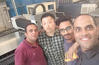 After sale service technician Tom go Kuwait for fiber laser cutting machine training