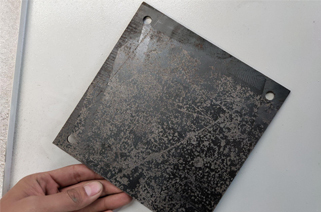Stripping paint from metal with laser cleaning machine