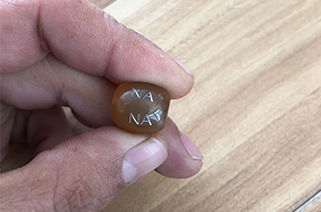 UV laser marking machine mark on agate wit letter