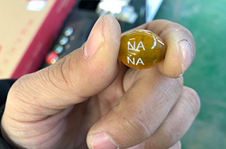 UV laser marking machine mark on agate wit letter