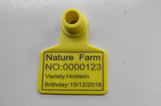 Fiber laser marking machine 20w mark on ear tag (plastic materials)