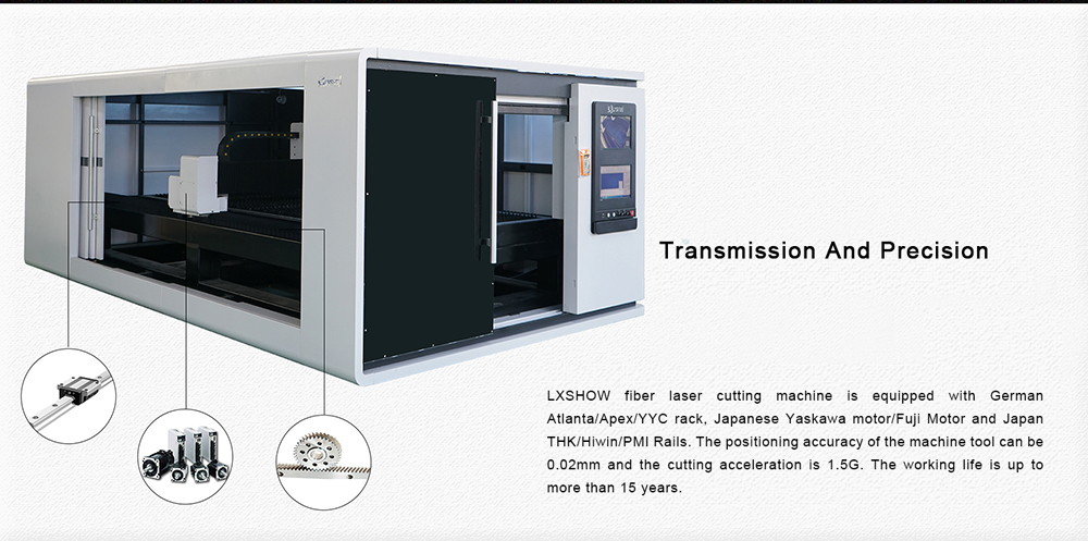 CNC fiber laser 1000w-3000w metal cutting machine for stainless steel metal 4mm in China High speed and good quality  LXF3015G