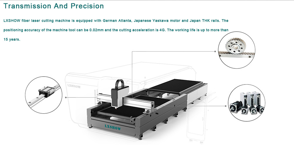 High power 6000w cnc metal sheet fiber laser cutting machine with protective cover LXF1530GH,LXF2040GH,LXF2560GH
