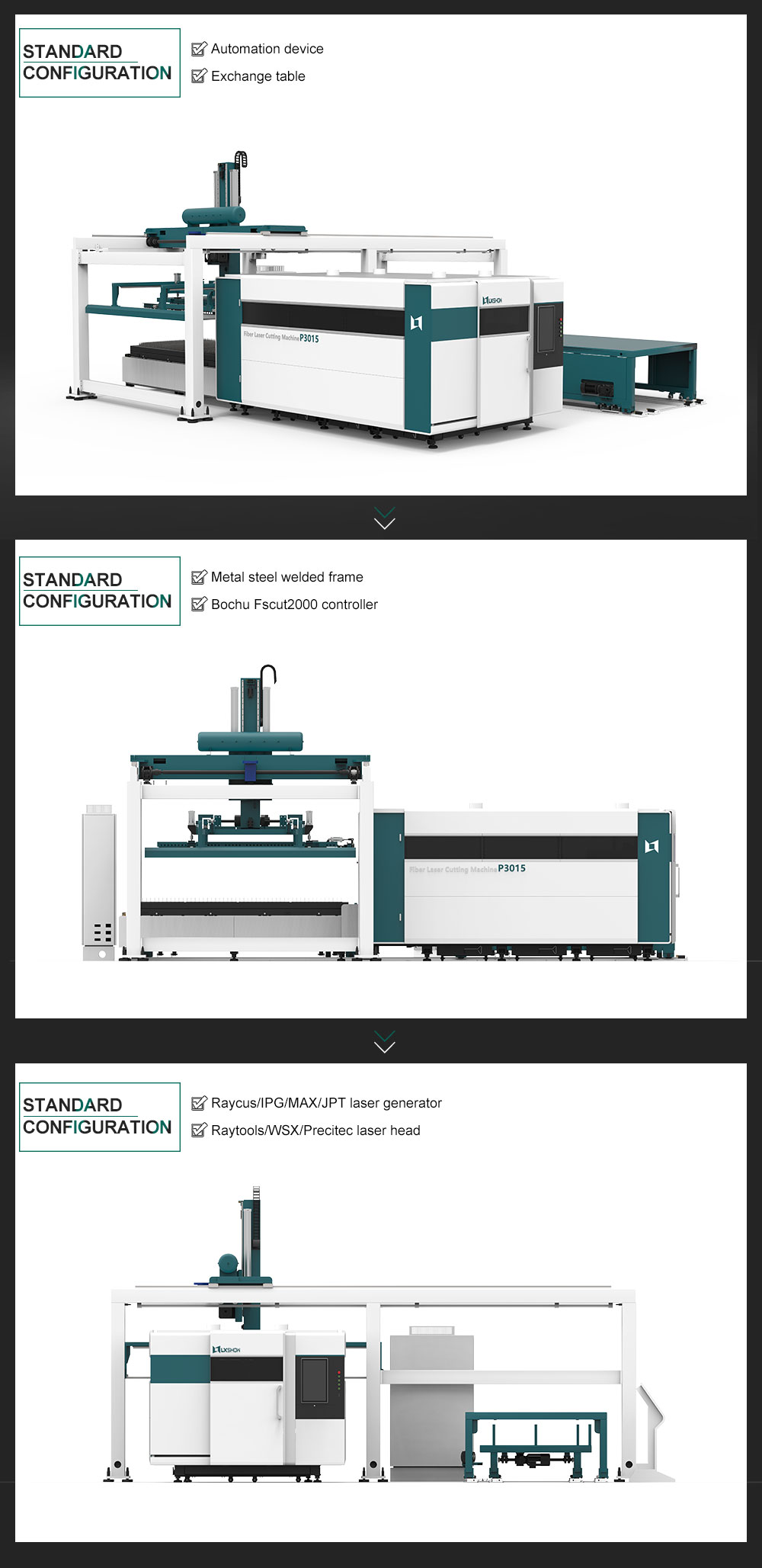 LX3015PA Automation device fiber laser cutter price for sale metal laser machine cut carbon thickness chart aluminum plate for industry