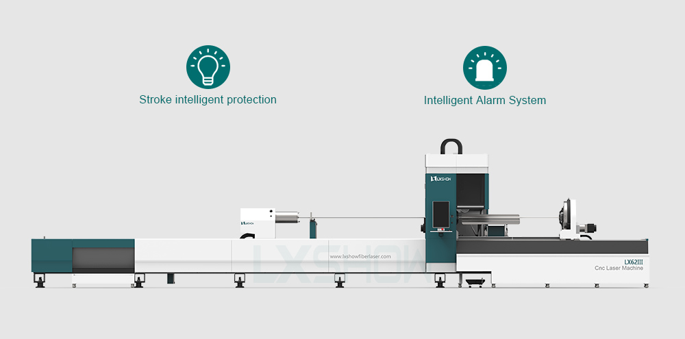 Cnc laser pipe cutting machine LX62Ⅲ Three-chuck heavy-duty laser pipe cutting machine