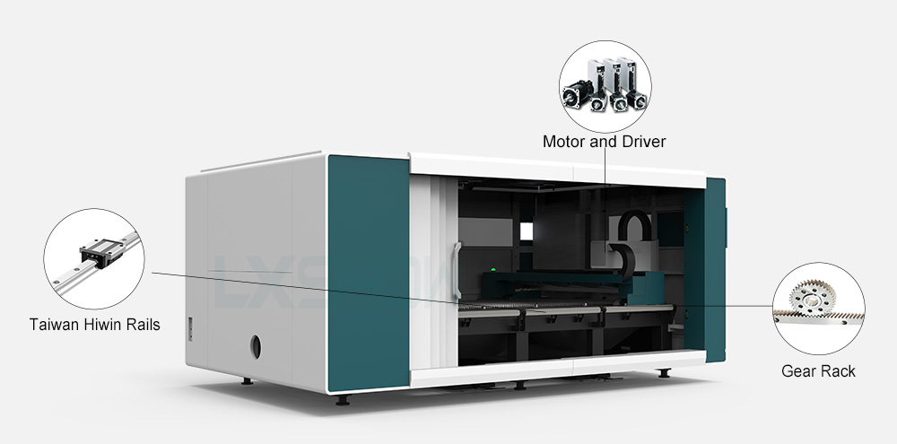 1000W 1500W 2000W 3000W 4000W 6000W laser cnc metal cutting machine LX3015C-O metal laser cutting with enclosed