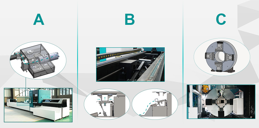 [LX62THA]Automatic Loading and Unloading Square tube and circle tube Metal pipe Fiber laser cutting machine 1000 1500 2000 3000 4000 6000 8000 watt