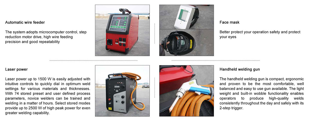 Hot selling LXSHOW Laser industrial Portable and Handheld 1000/1500/2000W laser handheld welding machine