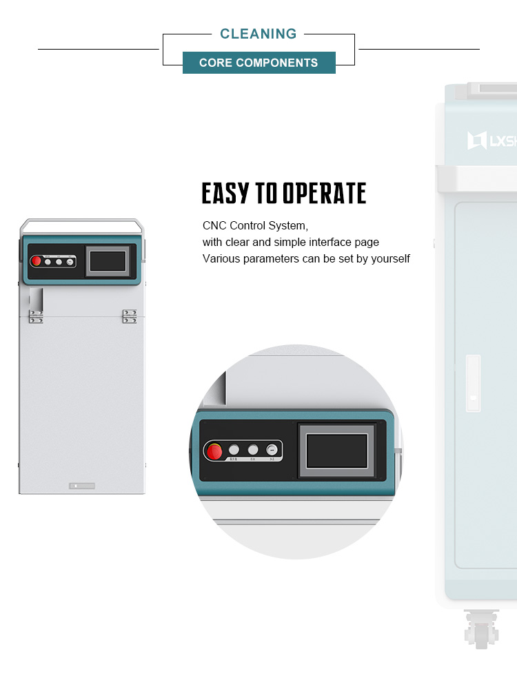 latest enclosure function laser cleaning machine 1000W  1500W 2000W 3000W portable rust removal laser