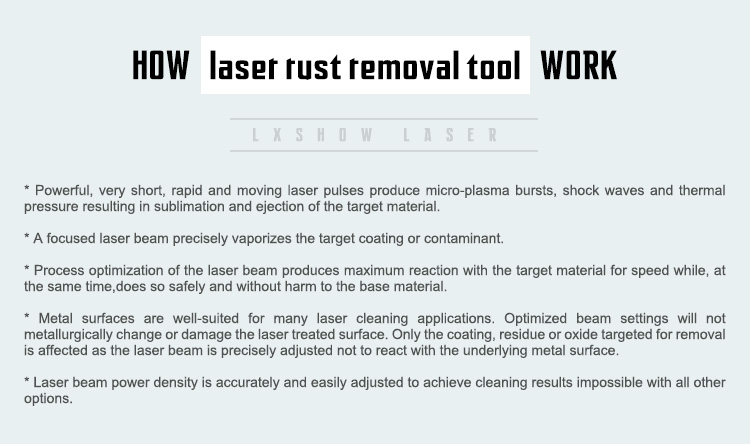 50W-200W Pulse laser clean laser rust removal laser rust removal machine for sale