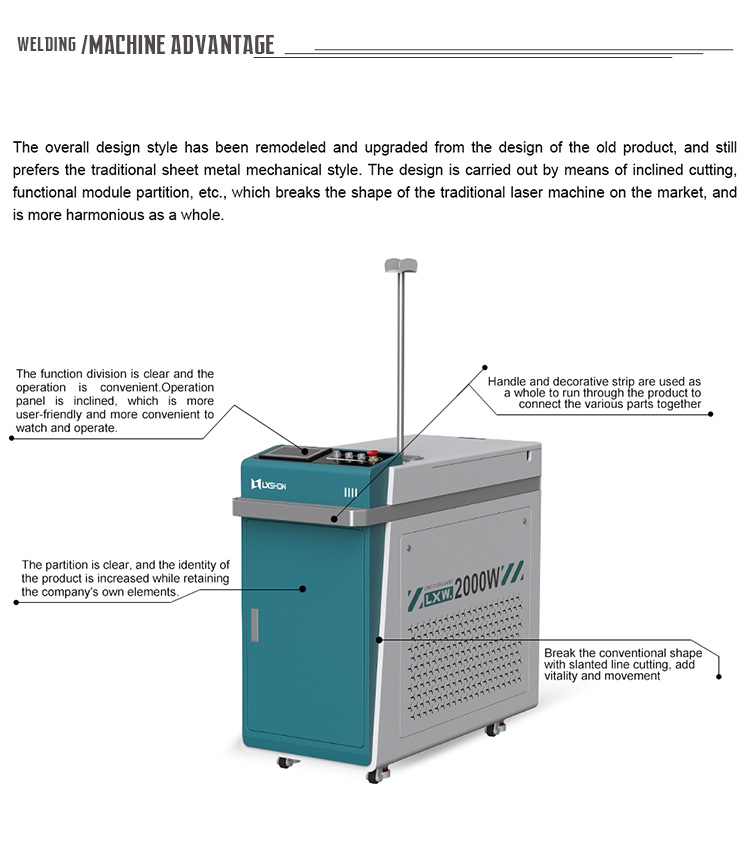 1000W-2000W laser welding sheet metal fiber laser welding machine handheld portable laser welding machine