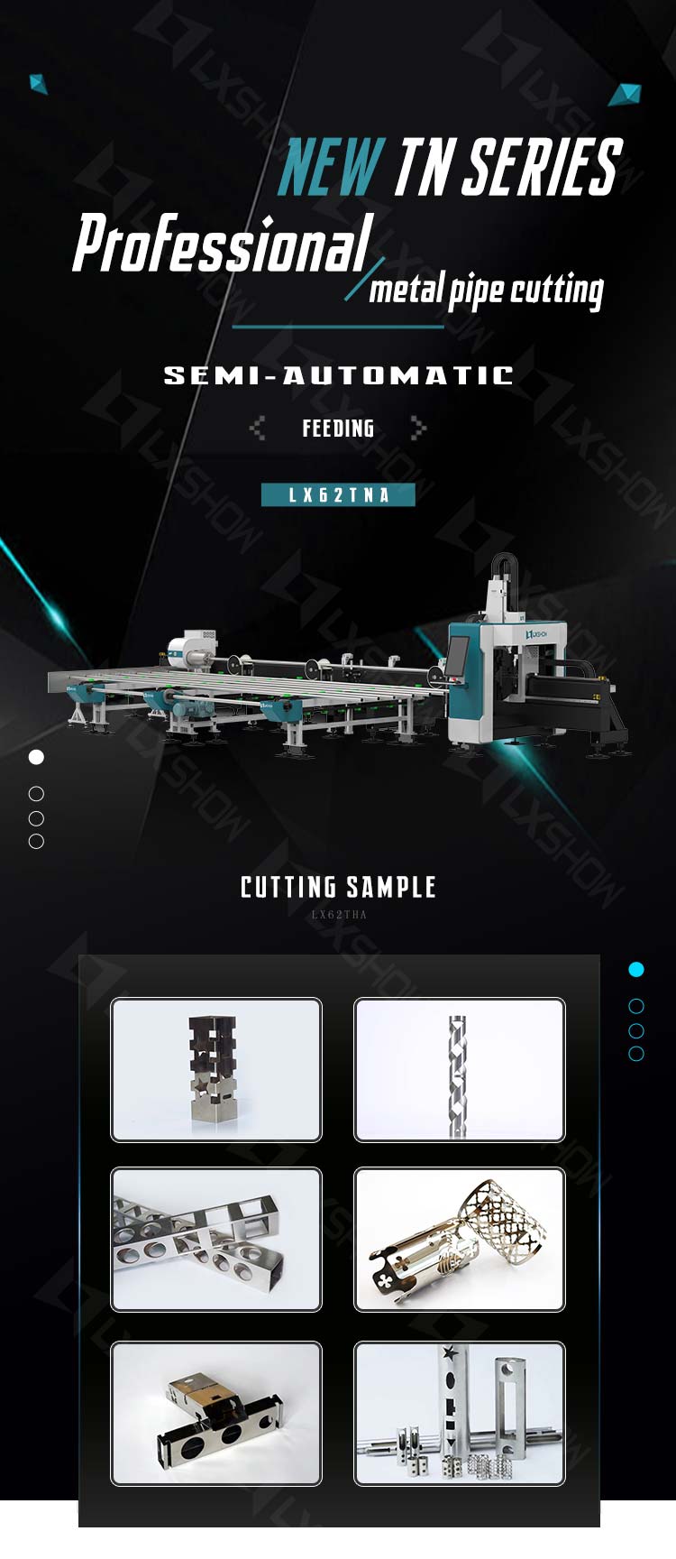 optical fiber cutting machine LX62TNA laser pipe cutting automatic loading and unloading laser tube cutting machine