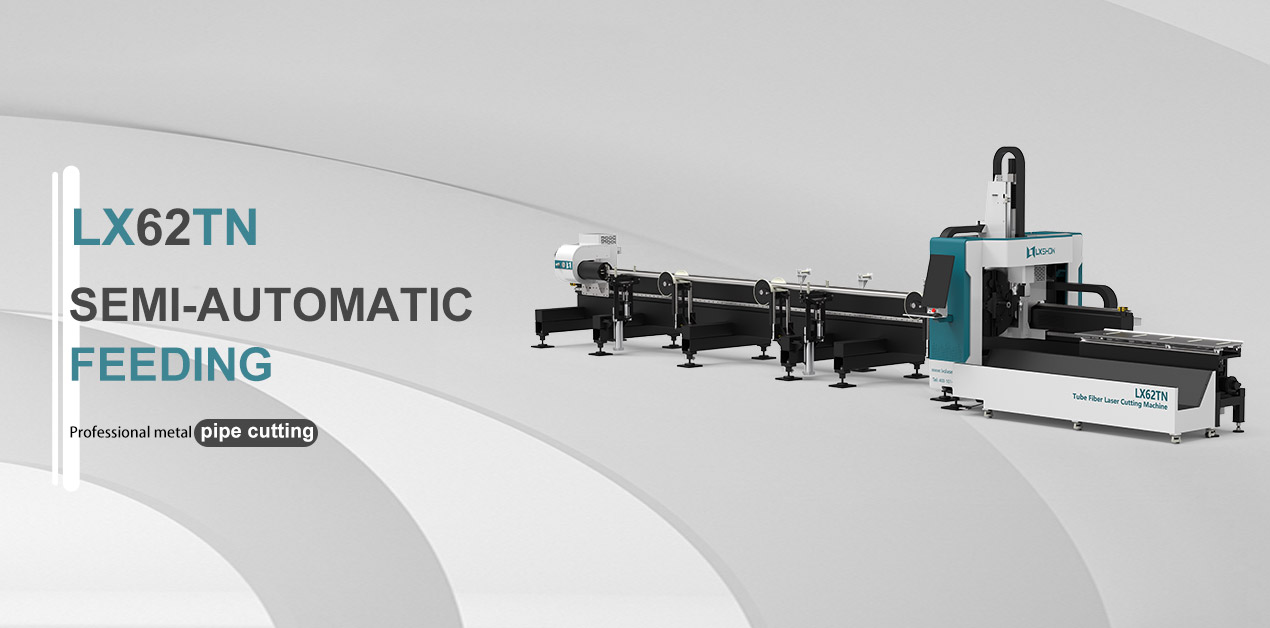 62TN Semi-Automatic Feeding High Quality Metal Tube Fiber Laser Cutting Machine