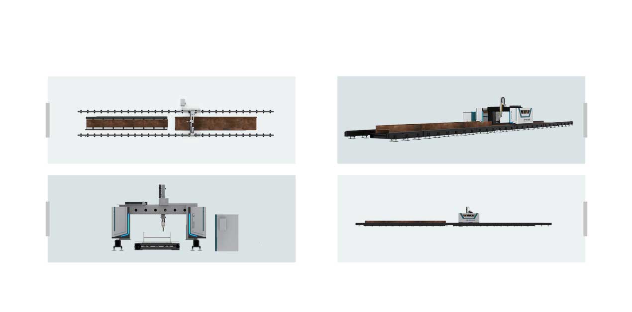 LX26030HGB Professional H-Steel Laser Cutting Machine with Double-station Plate Large Format