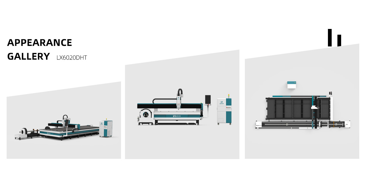 LX6020DHT CNC Plate and Tube Integrated Fiber Laser Cutting Machine for Stainless Steel Aluminum