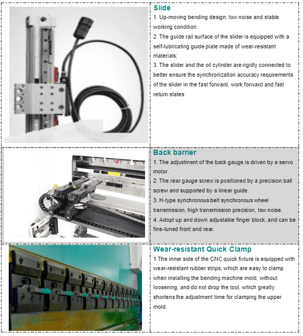WE67K-160T/3200 Good Performance Sheet Metal Electrical Hydraulic Press Brakes with DE15T Controller