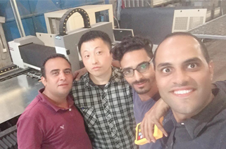 After sale service technician Tom go Kuwait for fiber laser cutting machine training